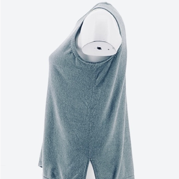 WYNNELAYERS Tank Bluey Grey Soft Poly Chenille Scoop Neck Layering NWT Sz L - Picture 7 of 9